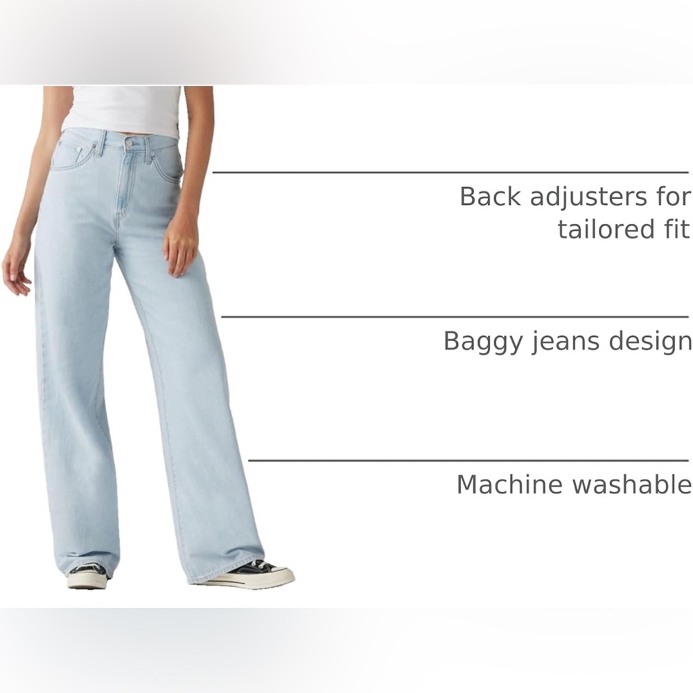 Levi's Women's Cinch Baggy Jeans | High Rise Wide Leg - Picture 4 of 4
